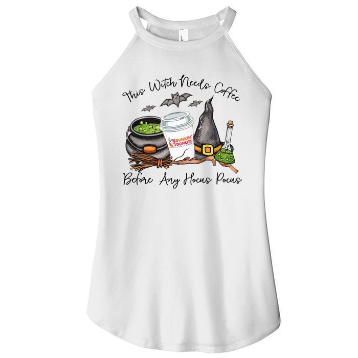 This Witch Needs Coffee Before Any Hocus Pocus Women's Perfect Tri Rocker Tank