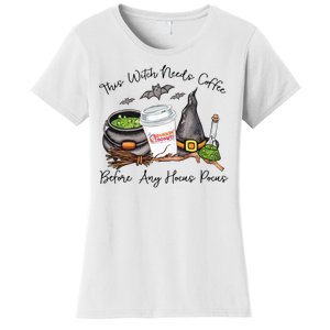 This Witch Needs Coffee Before Any Hocus Pocus Women's T-Shirt