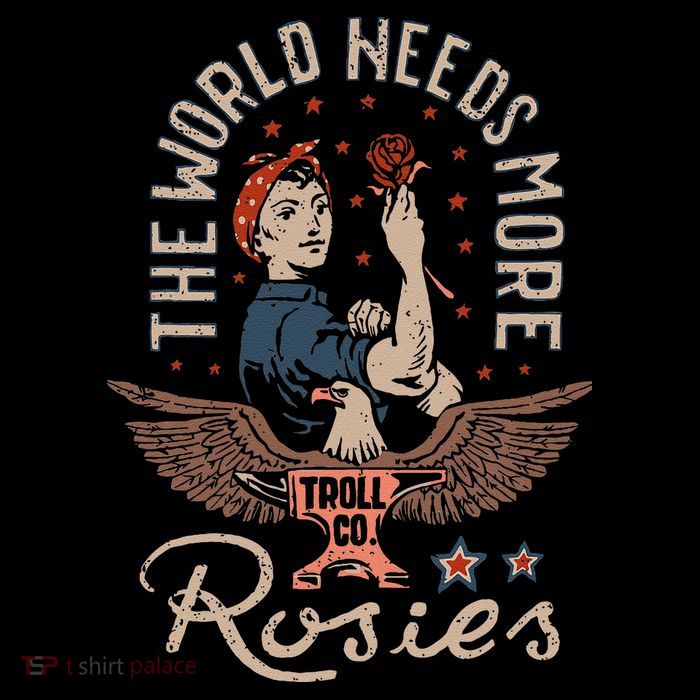 The World Needs More Rosies Funny Design 7-Panel Snapback Hat