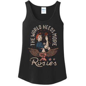 The World Needs More Rosies Funny Design Ladies Essential Tank