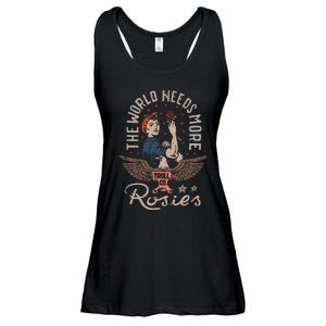 The World Needs More Rosies Funny Design Ladies Essential Flowy Tank