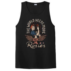 The World Needs More Rosies Funny Design PosiCharge Competitor Tank