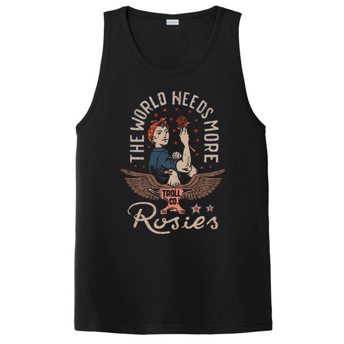 The World Needs More Rosies Funny Design PosiCharge Competitor Tank