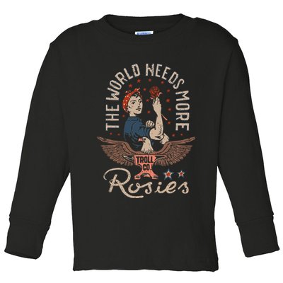 The World Needs More Rosies Funny Design Toddler Long Sleeve Shirt