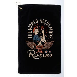 The World Needs More Rosies Funny Design Platinum Collection Golf Towel