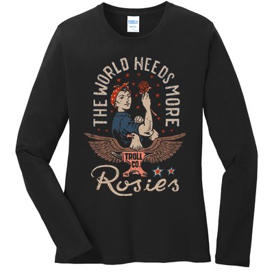 The World Needs More Rosies Funny Design Ladies Long Sleeve Shirt