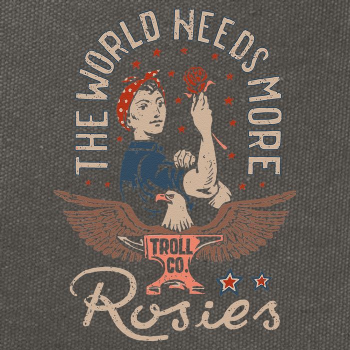 The World Needs More Rosies Funny Design Cotton Canvas Backpack
