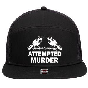 Two Crows Attempted Murder 7 Panel Mesh Trucker Snapback Hat