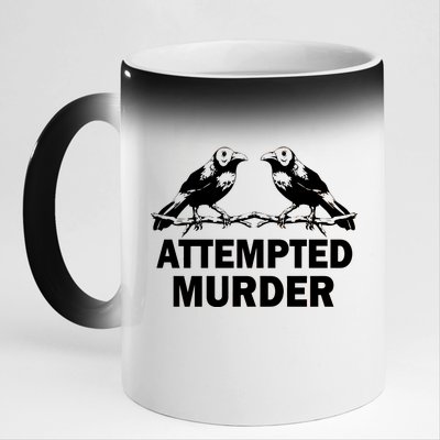 Two Crows Attempted Murder 11oz Black Color Changing Mug