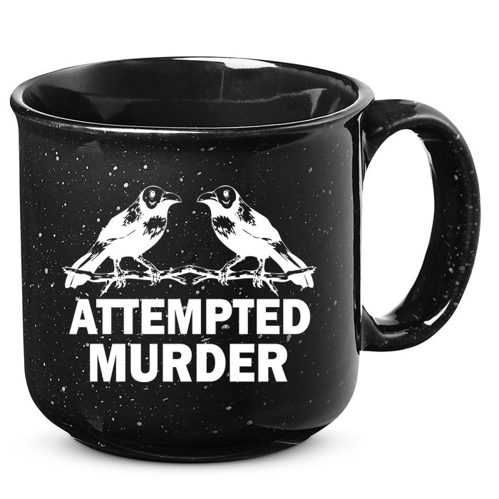 Two Crows Attempted Murder 15oz Campfire Ceramic Mug
