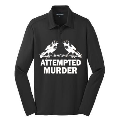 Two Crows Attempted Murder Silk Touch Performance Long Sleeve Polo