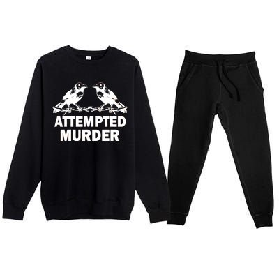 Two Crows Attempted Murder Premium Crewneck Sweatsuit Set