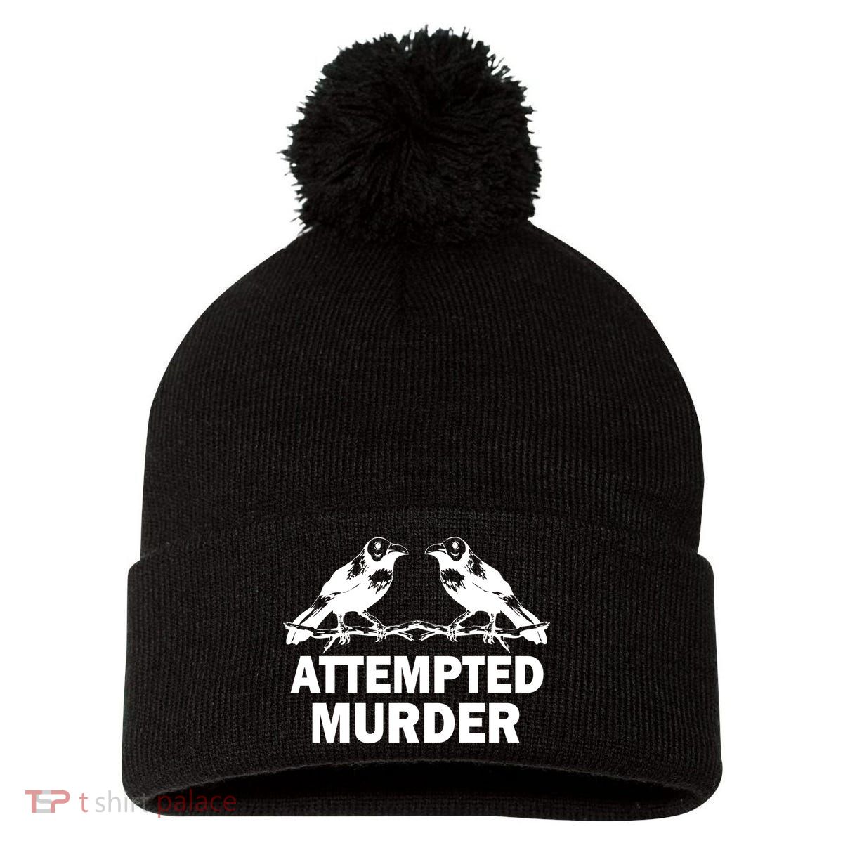 Two Crows Attempted Murder Pom Pom 12in Knit Beanie
