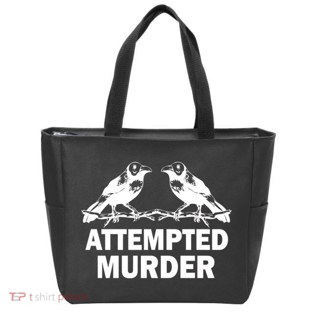 Two Crows Attempted Murder Zip Tote Bag