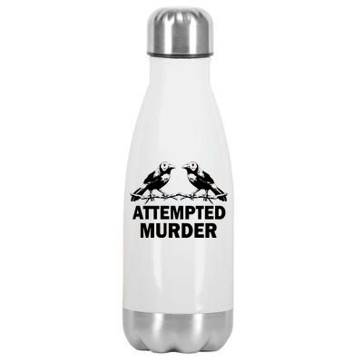 Two Crows Attempted Murder Stainless Steel Insulated Water Bottle