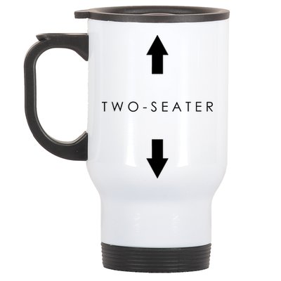 Two-Seater Arrow Classic Logo Stainless Steel Travel Mug