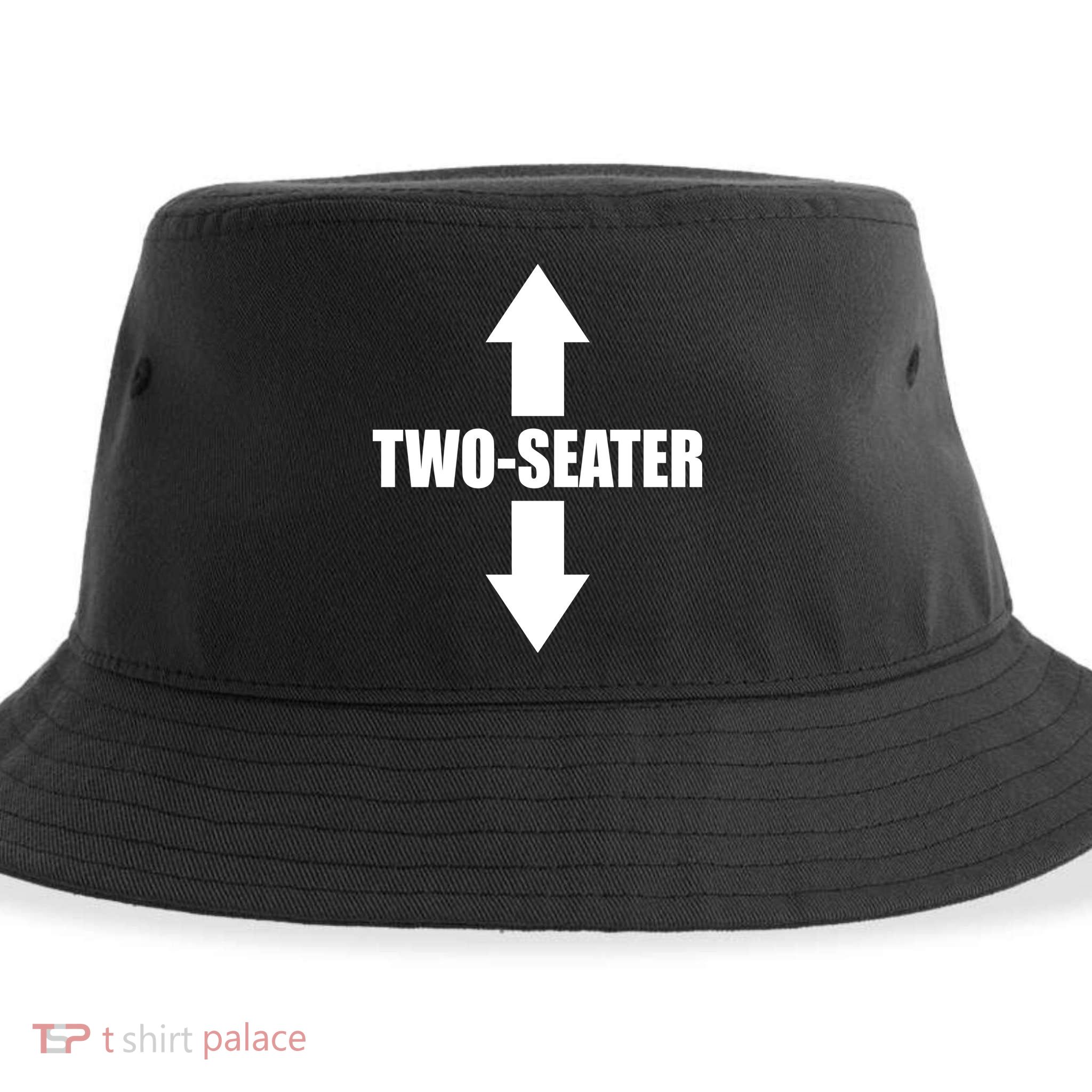 Two Seater Arrow Funny Sustainable Bucket Hat
