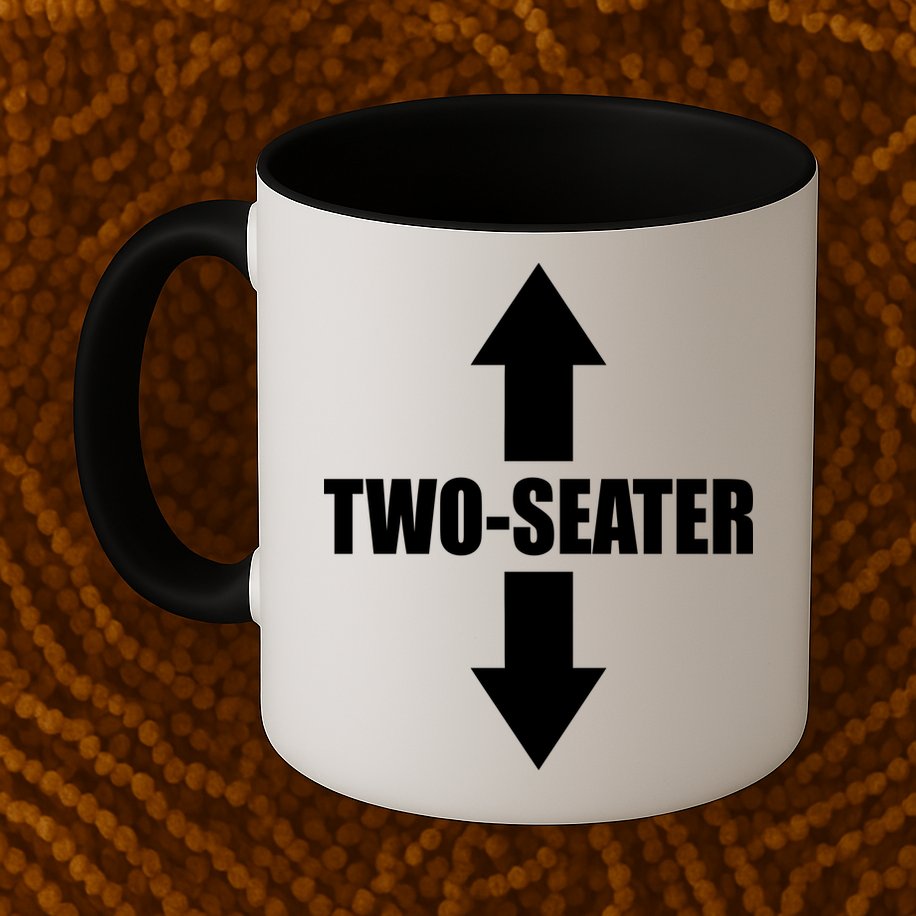 Two Seater Arrow Funny Mug