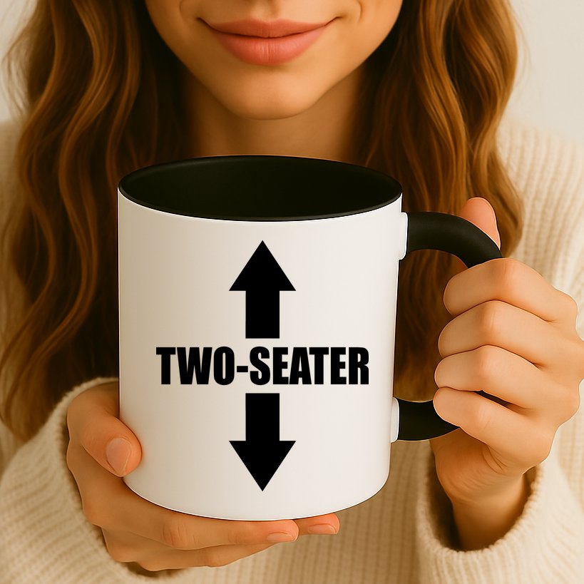 Two Seater Arrow Funny Mug