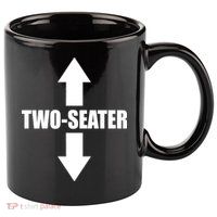 Two Seater Arrow Funny 11oz C Handle Ceramic Mug