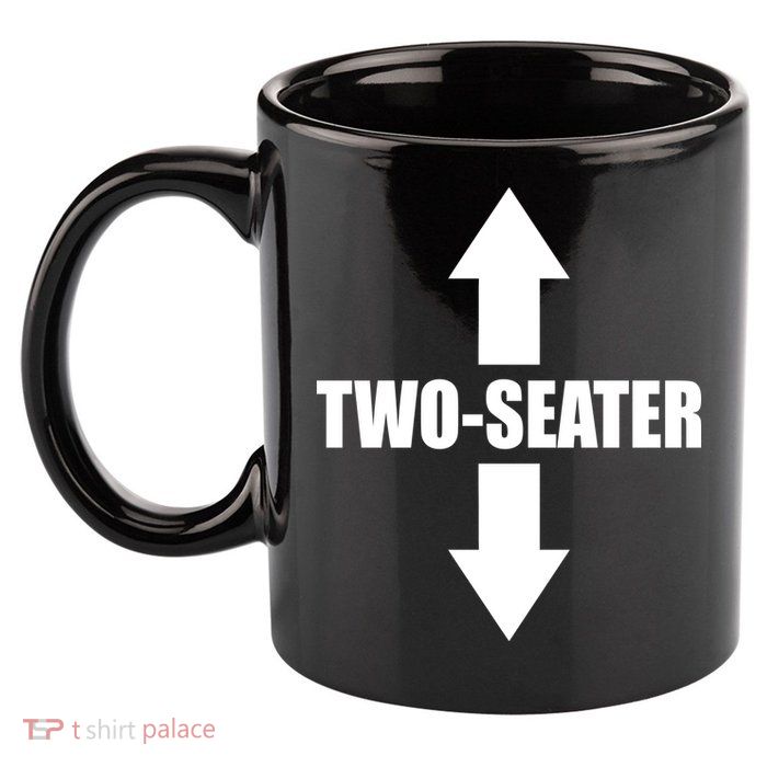 Two Seater Arrow Funny 11oz C Handle Ceramic Mug