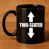 Two Seater Arrow Funny 11oz C Handle Ceramic Mug