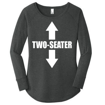 Two Seater Arrow Funny Women's Perfect Tri Tunic Long Sleeve Shirt