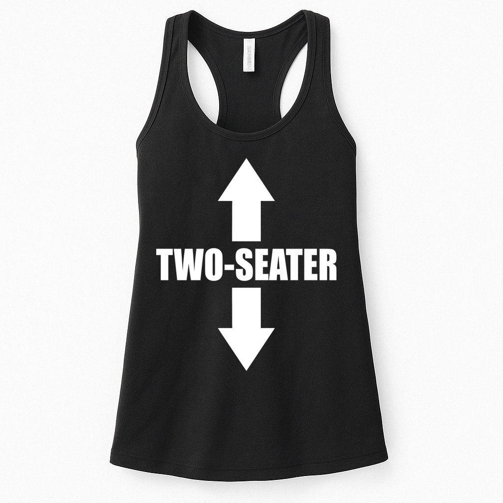 Two Seater Arrow Funny Womens Tank Top