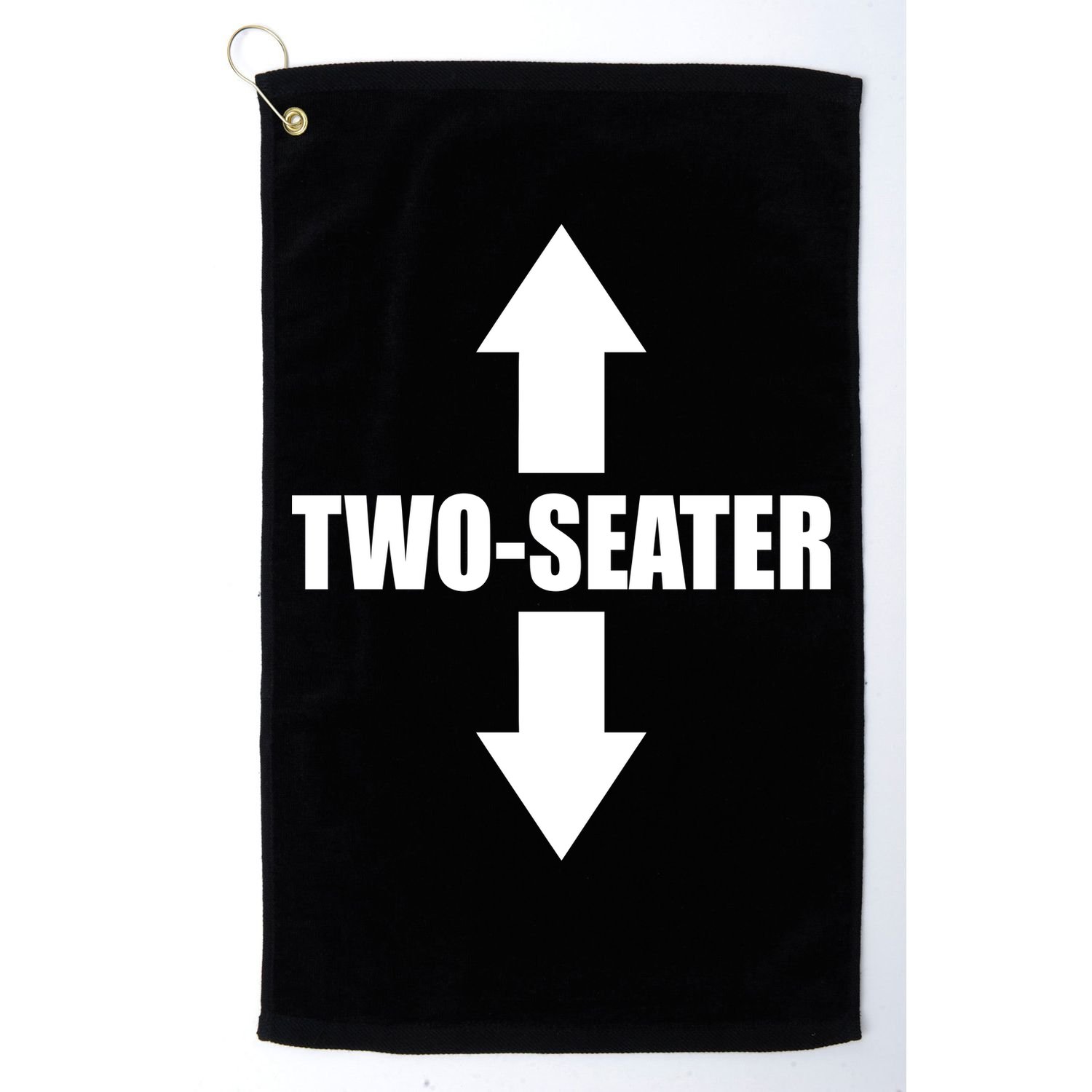 Two Seater Arrow Funny Golf Towel