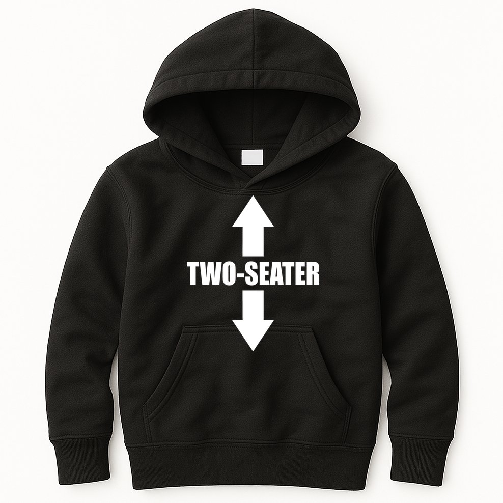 Two Seater Arrow Funny Kids Hoodie