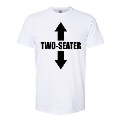 Two Seater Arrow Funny Softstyle CVC T-Shirt