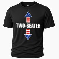 Two-Seater USA Flag Arrows Funny Cooling Performance Crew T-Shirt