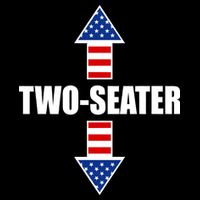 Two-Seater USA Flag Arrows Funny Cooling Performance Crew T-Shirt
