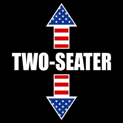 Two-Seater USA Flag Arrows Funny T-Shirt