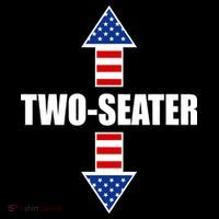Two-Seater USA Flag Arrows Funny T-Shirt