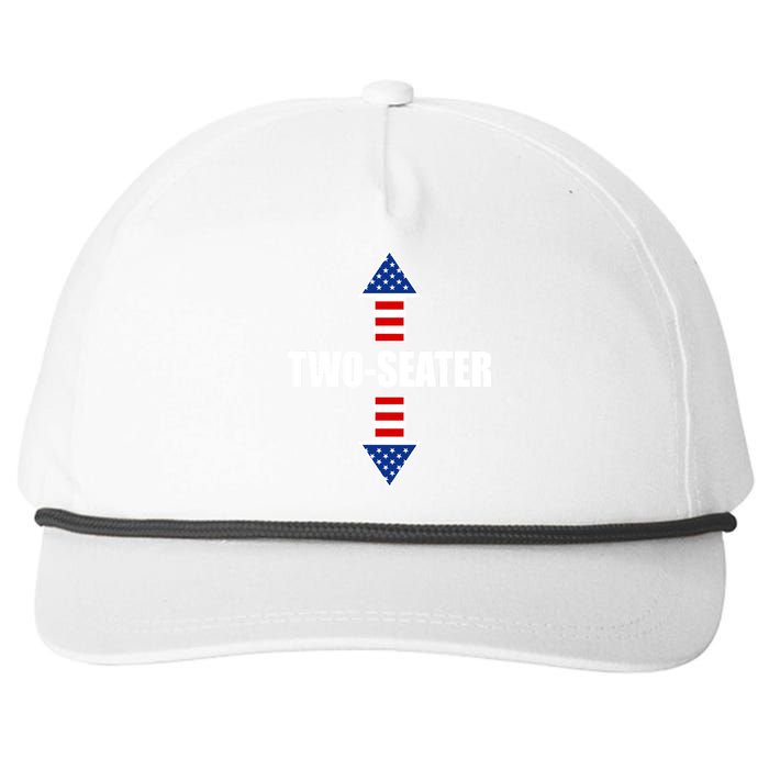 Two-Seater USA Flag Arrows Funny Snapback Five-Panel Rope Hat