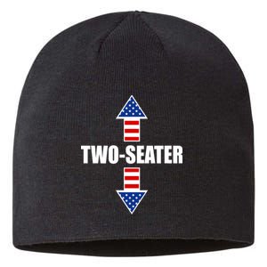 Two-Seater USA Flag Arrows Funny Sustainable Beanie