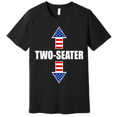 Two-Seater USA Flag Arrows Funny Premium T-Shirt