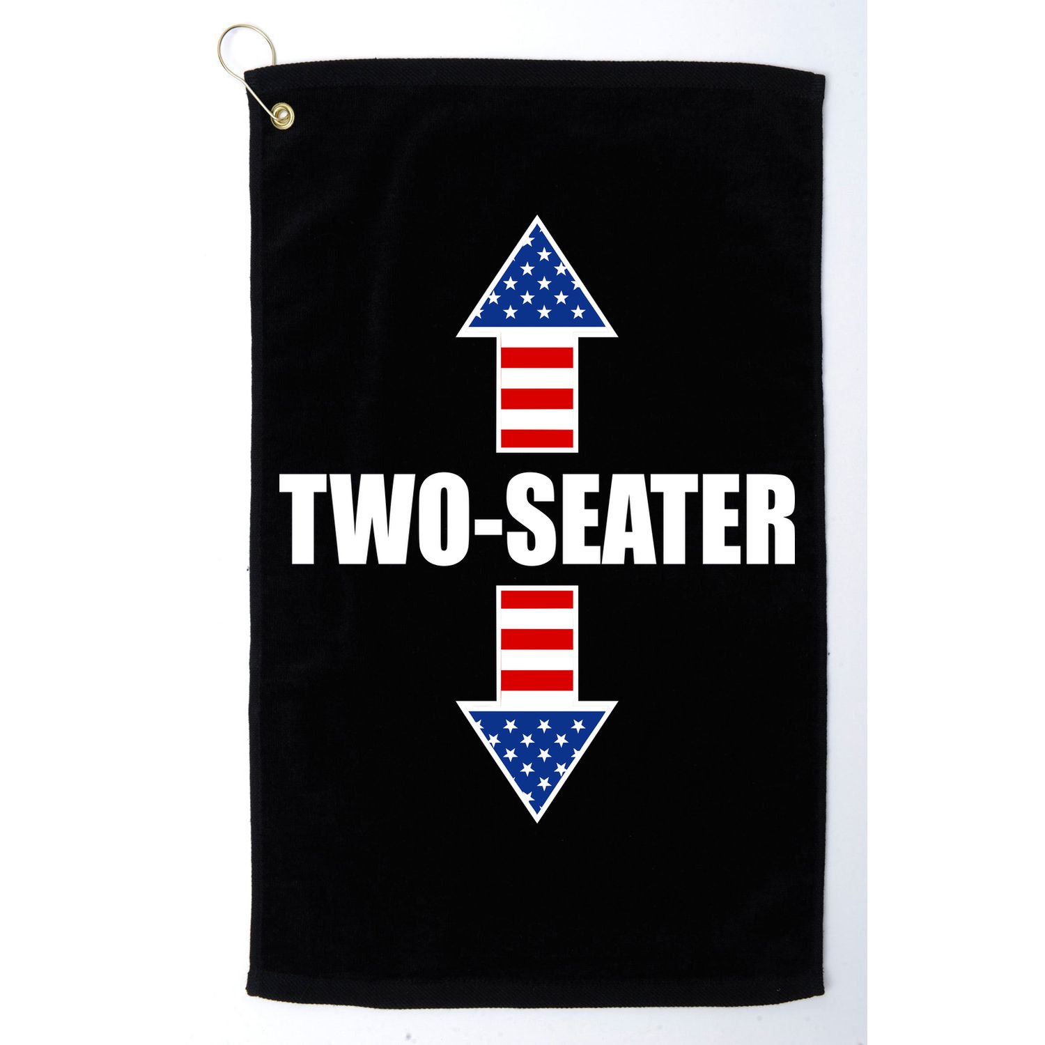 Two-Seater USA Flag Arrows Funny Golf Towel