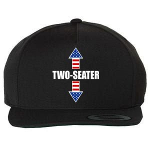 Two-Seater USA Flag Arrows Funny Wool Snapback Cap