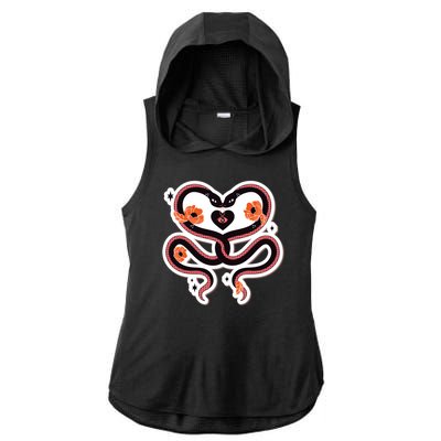 Two Snakes Sad Romance Ladies PosiCharge Tri-Blend Wicking Draft Hoodie Tank