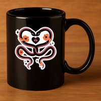 Two Snakes Sad Romance 11oz C Handle Ceramic Mug