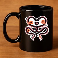 Two Snakes Sad Romance 11oz C Handle Ceramic Mug