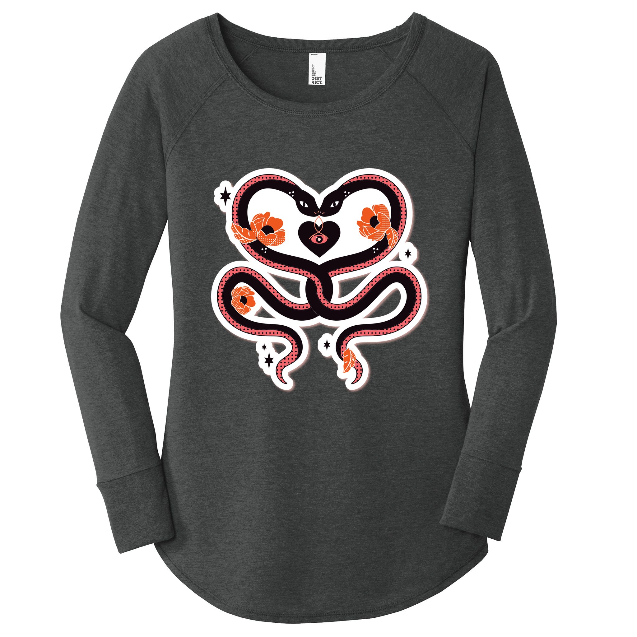 Two Snakes Sad Romance Women's Perfect Tri Tunic Long Sleeve Shirt