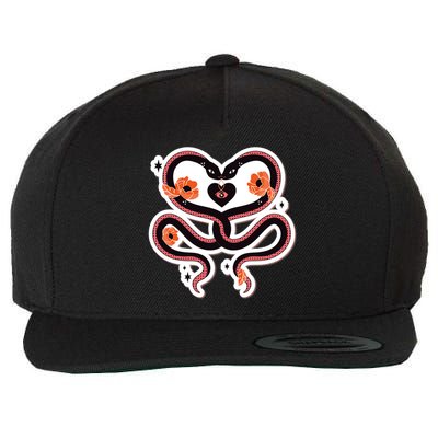 Two Snakes Sad Romance Wool Snapback Cap