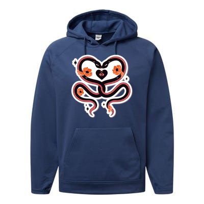 Two Snakes Sad Romance Performance Fleece Hoodie