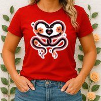 Two Snakes Sad Romance Womens T-Shirt