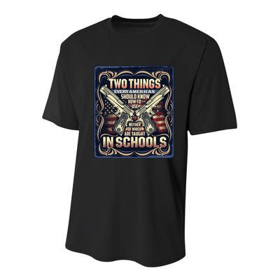 Two Things Every American Should Know How To Use Youth Performance Sprint T-Shirt