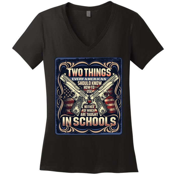 Two Things Every American Should Know How To Use Women's V-Neck T-Shirt