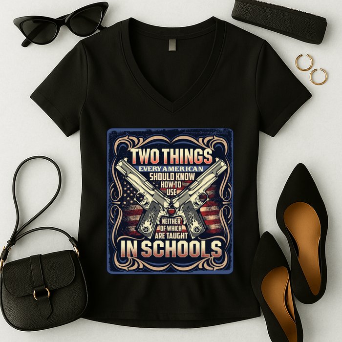 Two Things Every American Should Know How To Use Women's V-Neck T-Shirt